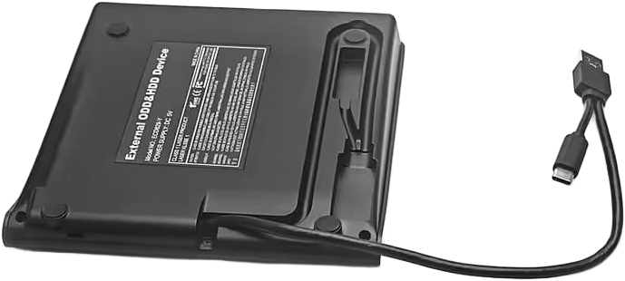 Оптичний привід Zenwire External CD/DVD 2in1 USB-C Mobile Driver Black (5904507529208) - зображення 2