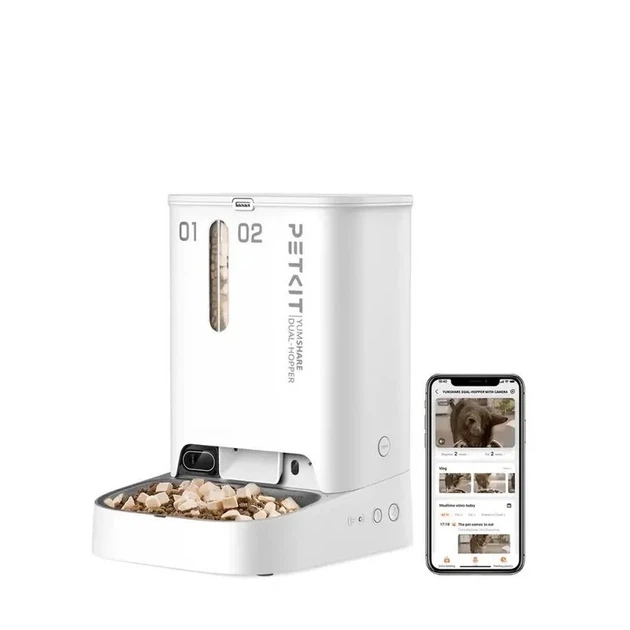 Розумна годівниця з камерою PETKIT P591 Yumshare Dual-Hopper with Camera - Фото 2 Розумна годівниця з камерою PETKIT P591 Yumshare Dual-Hopper with Camera - изображение 2