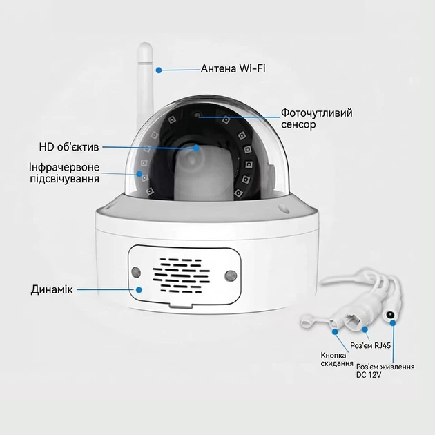 IP-видеокамера с WiFi 8Mp Light Vision VLC-6308DWI(ICSee) f=3.6mm, ИК+LED-подсветка, с микрофоном (75-00345) - изображение 7