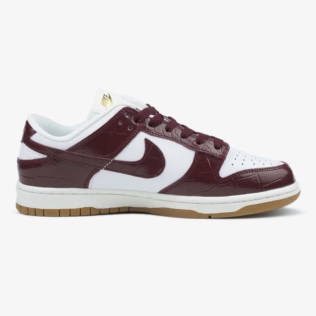 Жіночі кросівки Nike Dunk Low Burgundy Croc 39 - Фото 4 Жіночі кросівки Nike Dunk Low Burgundy Croc 39 - зображення 4