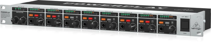 Рековий підсилювач для навушників Behringer HA8000 V2 Powerplay 8-канальний (4033653080620) - Фото 4 Рековий підсилювач для навушників Behringer HA8000 V2 Powerplay 8-канальний (4033653080620) - зображення 4