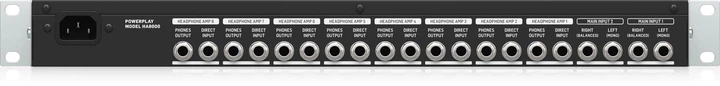 Рековий підсилювач для навушників Behringer HA8000 V2 Powerplay 8-канальний (4033653080620) - Фото 5 Рековий підсилювач для навушників Behringer HA8000 V2 Powerplay 8-канальний (4033653080620) - зображення 5