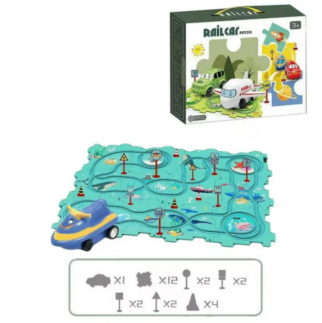 Игрушка-пазл, Rail Car Puzzle Ocean 25шт - изображение 3