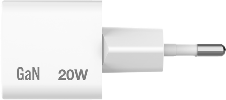 Зарядний пристрій Verbatim 32395 Mini GaN USB-C 20W PD 3.0 Білий (23942323952) - зображення 2