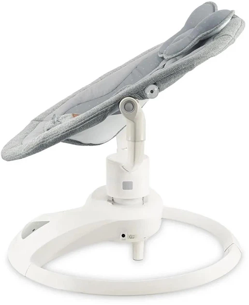 Укачивающий центр MoMi Pearl Grey (электрическое кресло-качалка с поворотом на 360°, Bluetooth, пультом ДУ и питанием от сети/батареек) - изображение 6