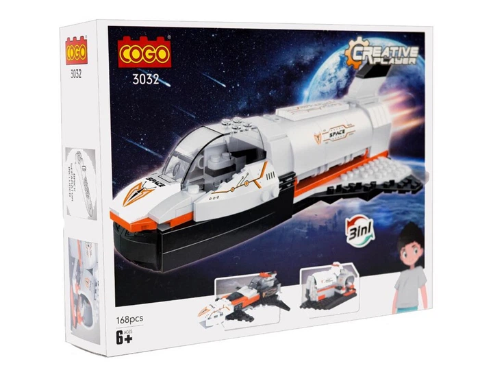 Конструктор Креативність Космічний корабель COGO 3032 168 елементів Різнокольоровий shop (6937645530323) - Фото 1 Конструктор Креативність Космічний корабель COGO 3032 168 елементів Різнокольоровий shop (6937645530323) - изображение 1