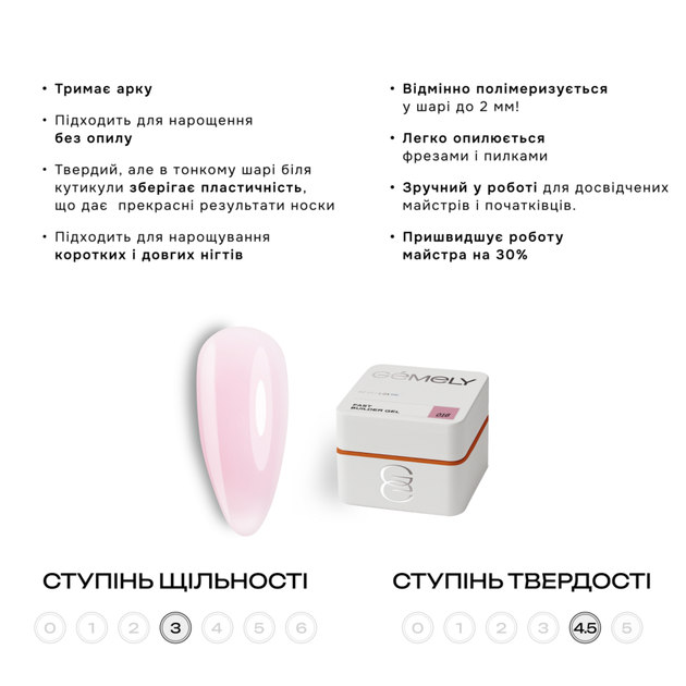 Гель моделирующий Gémely Fast Builder gel №016 15 мл - изображение 2