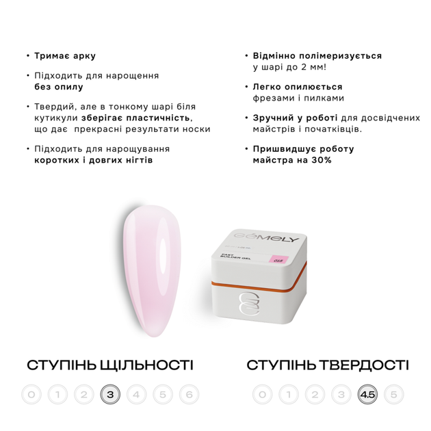 Гель моделирующий Gémely Fast Builder Gel №015 30 мл - изображение 2