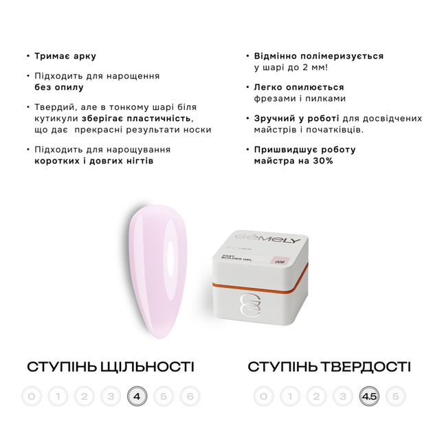 Гель моделирующий Gémely Fast Builder Gel №008 30 мл - изображение 2