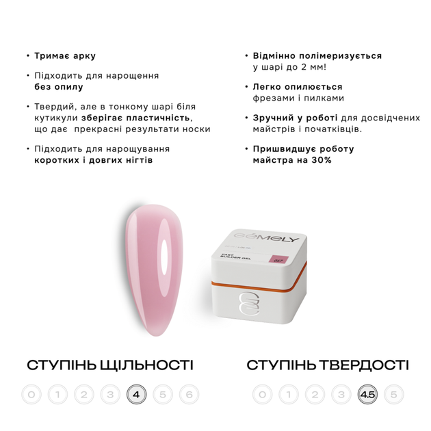 Гель моделирующий Gémely Fast Builder gel №017 15 мл - изображение 2