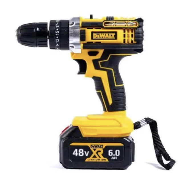 Набор аккумуляторных инструментов DeWalt Профессиональный комплект электроинструмента для строительства Шуруповерт с перфоратором Угловая шлифмашина и гайковерт - изображение 8