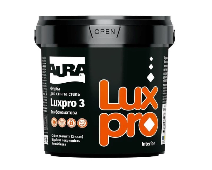 Краска AURA Lux Pro 3 дисперсионная 0,95л - Фото 1 Краска AURA Lux Pro 3 дисперсионная 0,95л - изображение 1