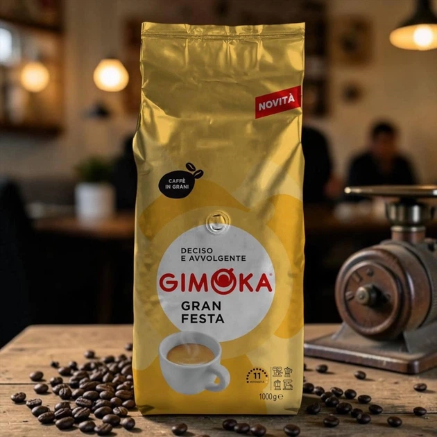 Кофе в зернах Gimoka Gran Festa Deciso e Avvolgente 1 кг - Фото 1 Кофе в зернах Gimoka Gran Festa Deciso e Avvolgente 1 кг - изображение 1