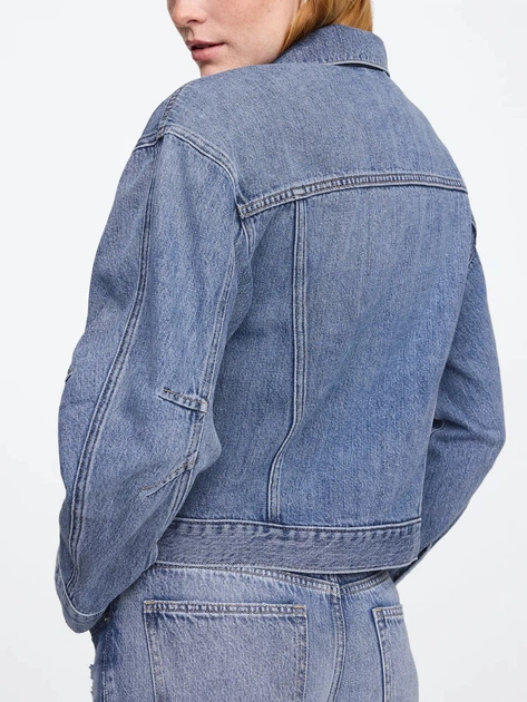 Джинсовая куртка женская GAP 1159853210 (Синий XL) - изображение 3