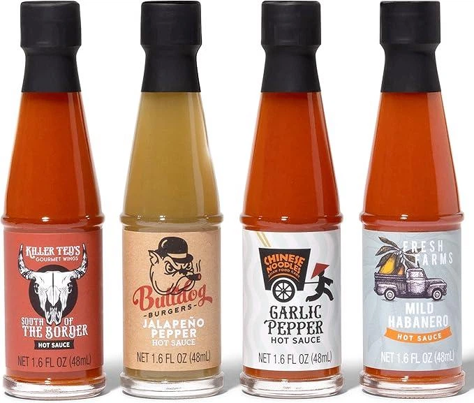 Набір гострих соусів Thoughtfully Gourmet Hot Sauce Sampler 4 шт 192 мл - Фото 2 Набір гострих соусів Thoughtfully Gourmet Hot Sauce Sampler 4 шт 192 мл - зображення 2