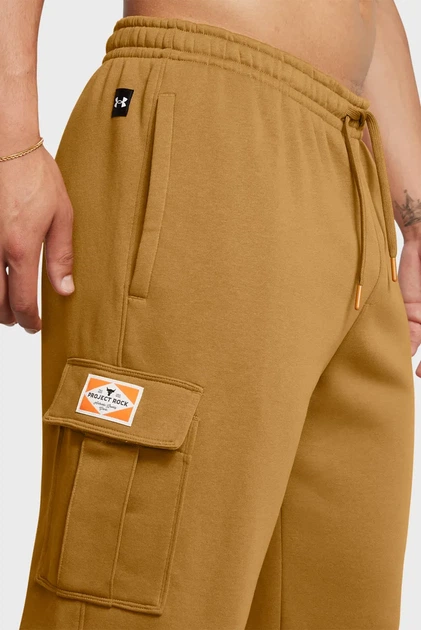Чоловічі гірчичні спортивні штани Pjt Rck Icon Flc Pant Tools Under Armour XL 1386903-707 - зображення 4