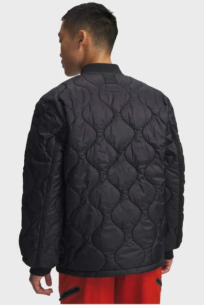 Чоловічий чорний бомбер UA Heritage Jkt Under Armour S 6000522-001 - Фото 3 Чоловічий чорний бомбер UA Heritage Jkt Under Armour S 6000522-001 - изображение 3
