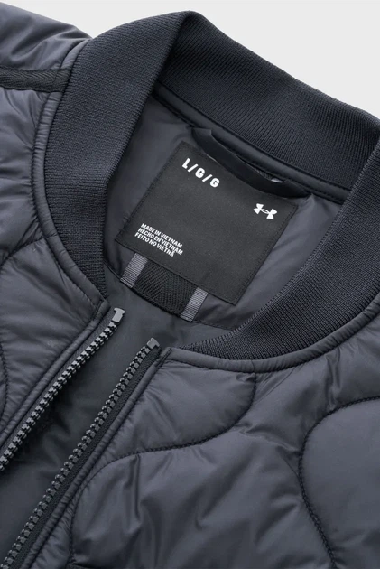 Чоловічий чорний бомбер UA Heritage Jkt Under Armour S 6000522-001 - Фото 4 Чоловічий чорний бомбер UA Heritage Jkt Under Armour S 6000522-001 - изображение 4
