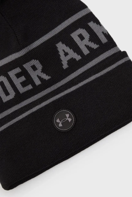 Чоловіча чорна шапка M's Drive Pom Beanie Under Armour OSFM 6005959-001 - Фото 4 Чоловіча чорна шапка M's Drive Pom Beanie Under Armour OSFM 6005959-001 - изображение 4