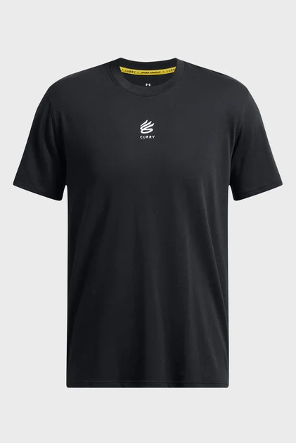 Чоловіча чорна футболка Curry Hvyweight Logo Tee Under Armour M 1387107-001 - Фото 3 Чоловіча чорна футболка Curry Hvyweight Logo Tee Under Armour M 1387107-001 - изображение 3