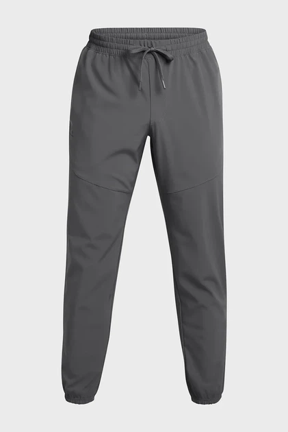 Чоловічі сірі спортивні штани UA Vibe Woven Jogger сірі Under Armour M 1386557-025 - Фото 5 Чоловічі сірі спортивні штани UA Vibe Woven Jogger сірі Under Armour M 1386557-025 - зображення 5