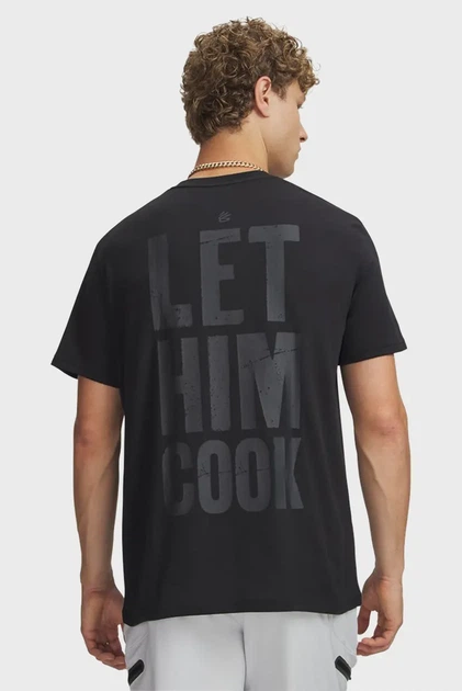 Чоловіча чорна футболка Curry Let Him Cook Tee Under Armour L 6009784-001 - Фото 1 Чоловіча чорна футболка Curry Let Him Cook Tee Under Armour L 6009784-001 - изображение 1