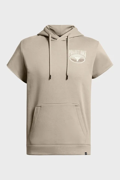Чоловіче бежеве худі Pjt Rck Q1 SS Icon Fleece HD Under Armour L 1383209-203 - Фото 4 Чоловіче бежеве худі Pjt Rck Q1 SS Icon Fleece HD Under Armour L 1383209-203 - изображение 4