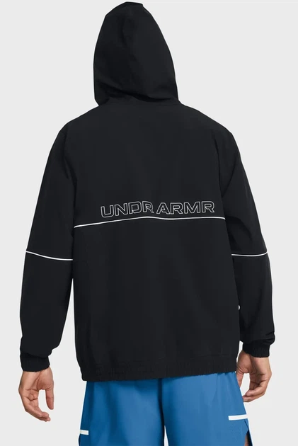 Чоловіча чорна вітровка Baseline Woven Jacket Under Armour SM 1383400-001 - зображення 3