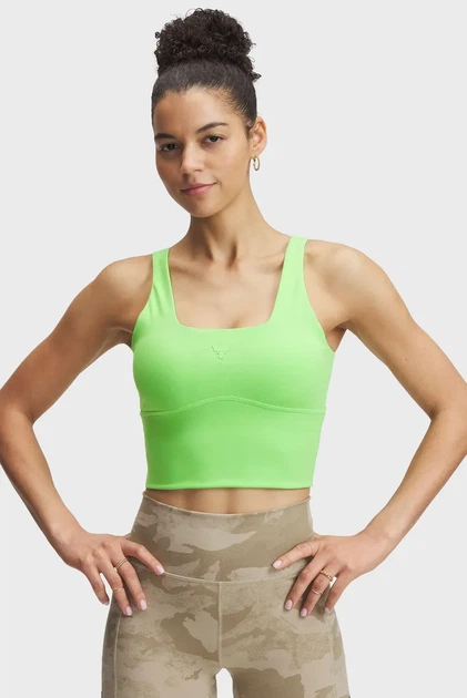 Жіночий салатовий топ Pjt Rck Fitted Bra Tank Under Armour S 1389714-362 - Фото 1 Жіночий салатовий топ Pjt Rck Fitted Bra Tank Under Armour S 1389714-362 - зображення 1