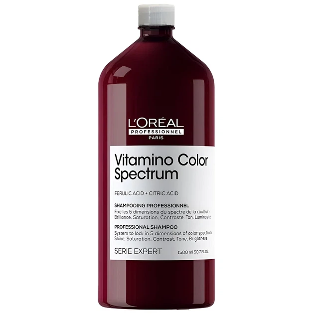 Шампунь L'Oréal Professionnel Serie Expert Vitamino Color Spectrum Shampoo для блиску кольору волосся 1500 мл - Фото 1 Шампунь L'Oréal Professionnel Serie Expert Vitamino Color Spectrum Shampoo для блиску кольору волосся 1500 мл - изображение 1
