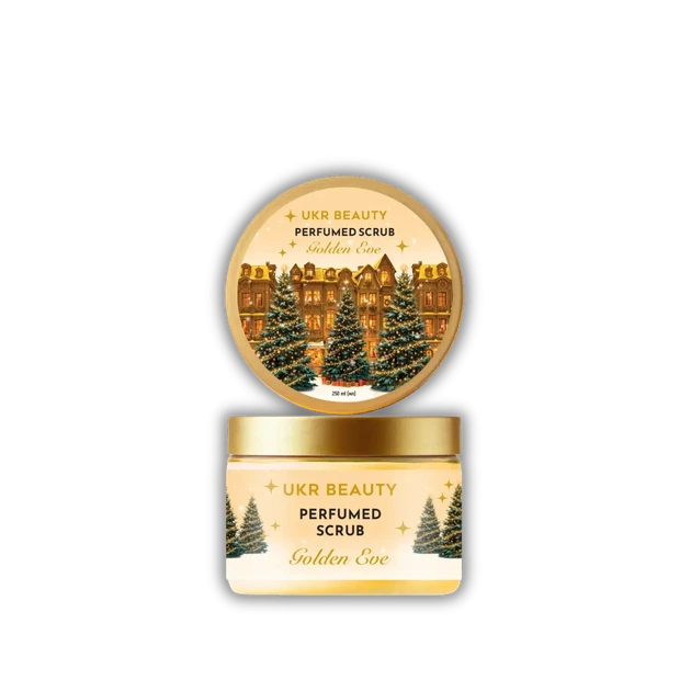 Новорічний набір для тіла UKR BEAUTY Golden Eve (Напередодні Різдва)- скраб, гель для душу, крем, міст - Фото 2 Новорічний набір для тіла UKR BEAUTY Golden Eve (Напередодні Різдва)- скраб, гель для душу, крем, міст - зображення 2