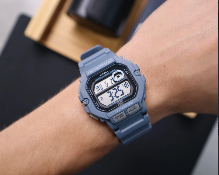 Электронные часы Casio WS-1400H-2A синие 100 м - Фото 5 Электронные часы Casio WS-1400H-2A синие 100 м - изображение 5