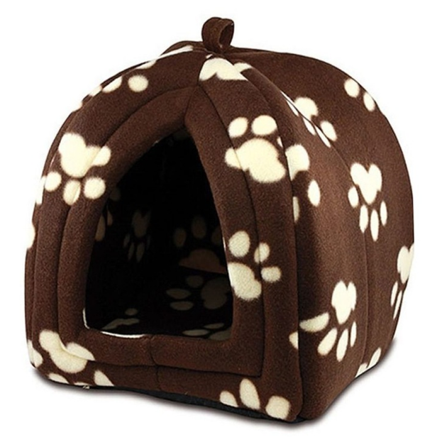 Мягкий домик для собак и кошек, Pet Hut White, Коричневый / Спальное место для животных / Будка-лежанка мягкая - Фото 6 Мягкий домик для собак и кошек, Pet Hut White, Коричневый / Спальное место для животных / Будка-лежанка мягкая - изображение 6