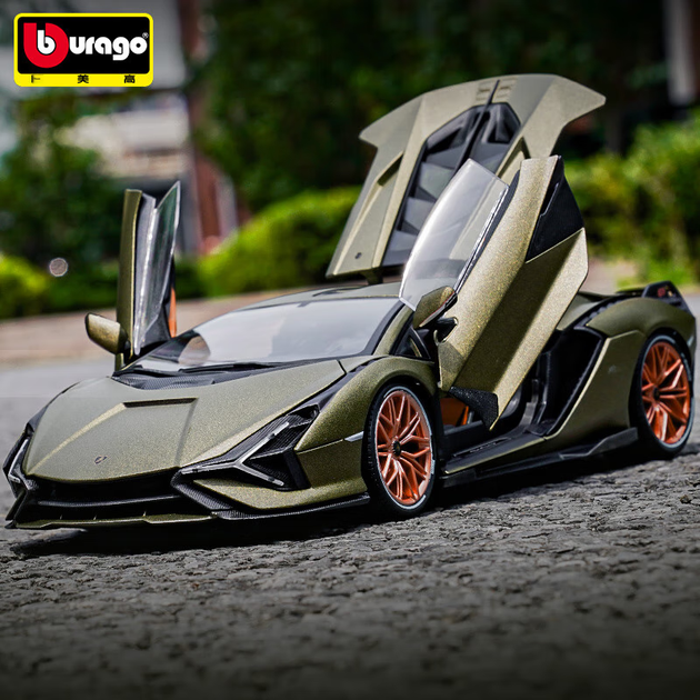Bimeigao 1:18 Lamborghini FKP 37 Модель спортивного автомобіля Іграшка Реалістична модель легкосплавного автомобіля Подарункова модель для хлопчиків - зображення 3