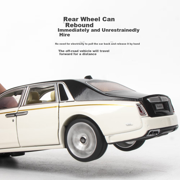 Модель автомобиля Heimanba Rolls-Royce Phantom 1:32, черная - Фото 7 Модель автомобиля Heimanba Rolls-Royce Phantom 1:32, черная - изображение 7