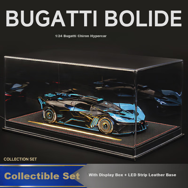 Модель автомобіля Chiyumoxing Bugatti Bolide зі сплаву, подарункова коробка, для хлопчиків - зображення 5