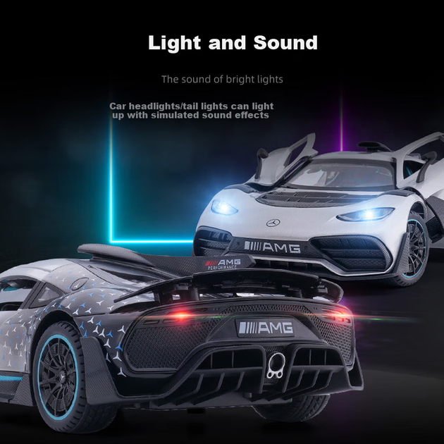 Модель гоночного автомобіля Chiyuchewan AMG ONE масштабу 1:24, лита під тиском іграшкова машина, подарунок для хлопчиків - зображення 6