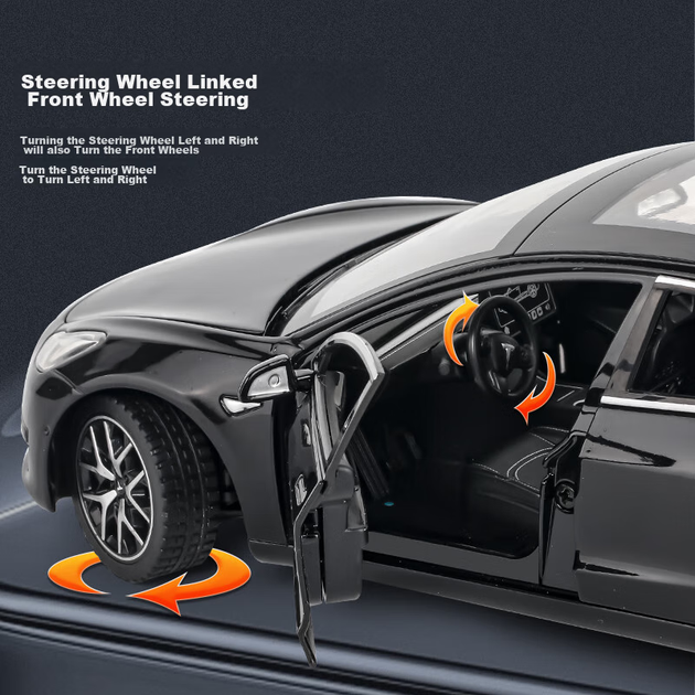 Модель автомобіля Heimanba Tesla Model S, масштаб 1/24, біла, колекційна - Фото 9 Модель автомобіля Heimanba Tesla Model S, масштаб 1/24, біла, колекційна - зображення 9