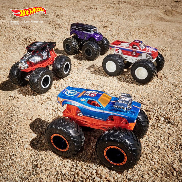 HOT WHEELS (випадковий 1 шт.), подарунок на день народження, машина Big Foot, гоночна іграшка для хлопчиків - серія Wild Big Foot Car FYJ44 - зображення 3
