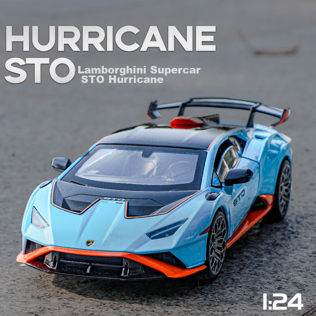 Heimanba STO Hurricane 1:24 масштабна зелена модель автомобіля іграшка для дітей, колекційна модель автомобіля з сплаву, подарунок - зображення 3