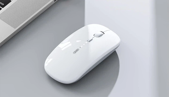Бездротова миша inphic M1P (White) — акумуляторна безшумна мишка 1600 DPI, 2.4G USB, ультратонка та портативна. - изображение 3