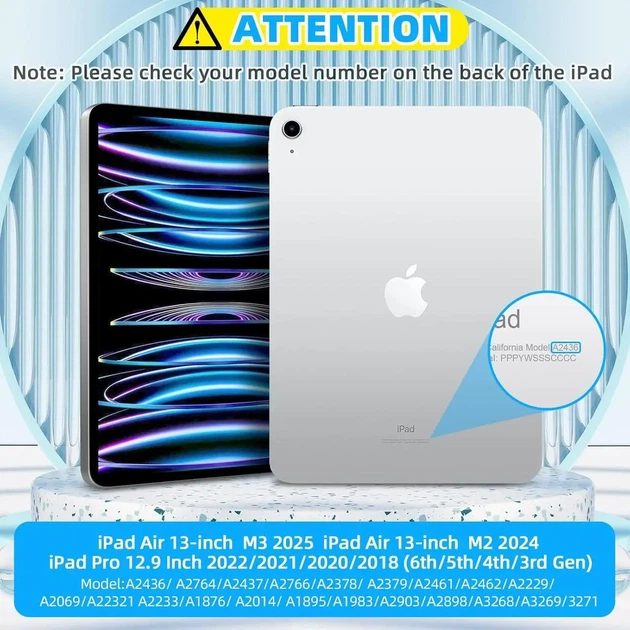 Клавіатура-чохол Bettdow Magnetic Style для iPad Pro 12,9" з трекпадом та RGB підсвічуванням чорна - зображення 2