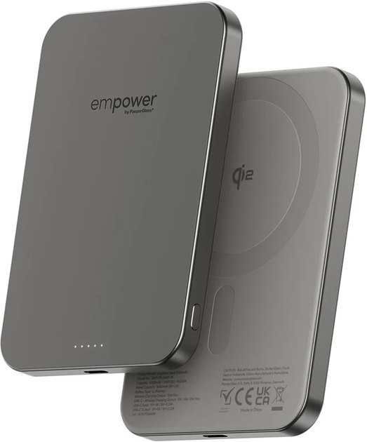 Powerbank PanzerGlass Empower 5000mAh Titanium (5715685028366) - Zdjęcie 1 Powerbank PanzerGlass Empower 5000mAh Titanium (5715685028366) - obraz 1