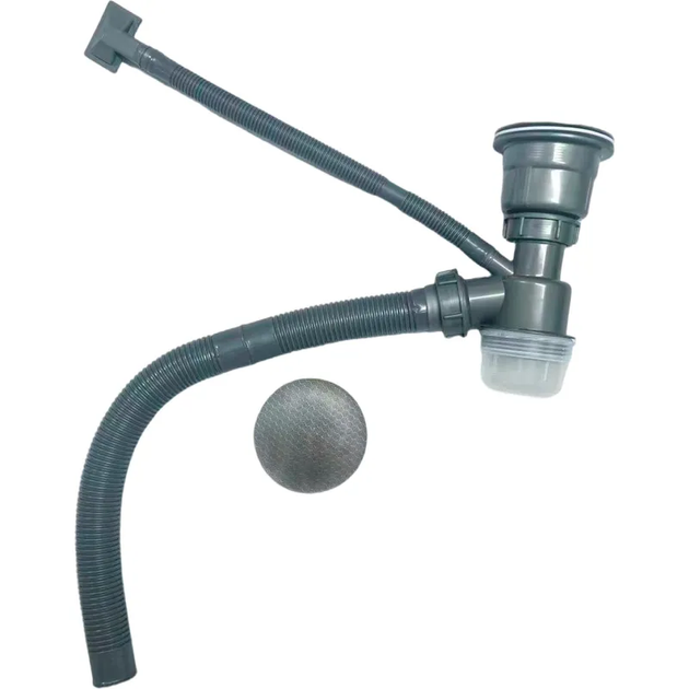 Сифон для кухонної мийки ZERIX SK-05-A 3 1/2"x40 DECOR SS COLOR (колір нержавійка) (ZX6200) - Фото 1 Сифон для кухонної мийки ZERIX SK-05-A 3 1/2"x40 DECOR SS COLOR (колір нержавійка) (ZX6200) - изображение 1