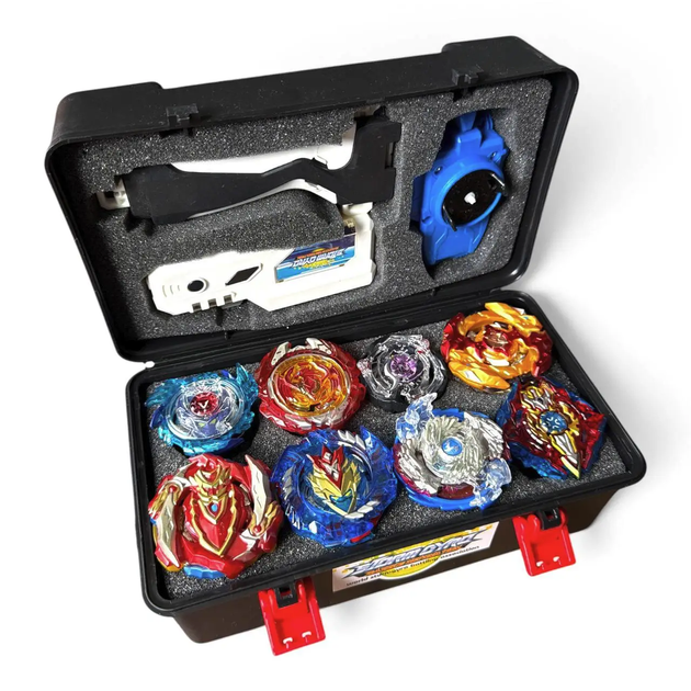 Подарунковий набір Beyblade Burst Sparking — 8 бейблейдів, арена, кейс - зображення 2