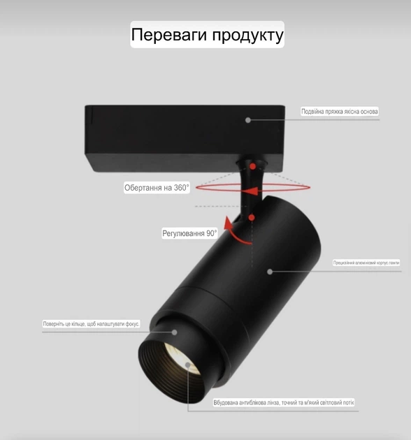 Светодиодный трековый светильник 10 вт 220v - изображение 7