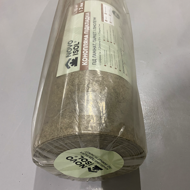 Підкладка під ламінат паркет лінолеум з коноплі 500 г/м2 10 кв.м. - зображення 4