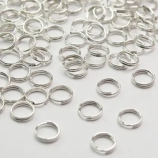 Подвійні сполучні кільця срібного кольору 6 мм 50 г (СК6-50/silver) - Фото 1 Подвійні сполучні кільця срібного кольору 6 мм 50 г (СК6-50/silver) - зображення 1