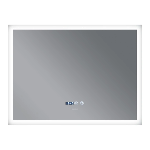 Дзеркало для ванної кімнати Mixxus Flat MR04-80x60 800x600 прямокутне, з LED-підсвічуванням та антизапотіванням (MI6928) - зображення 3