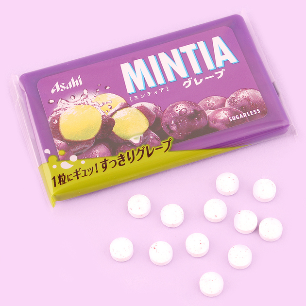 Мятные конфеты Asahi MINTIA Grape со вкусом винограда 30 шт - изображение 2